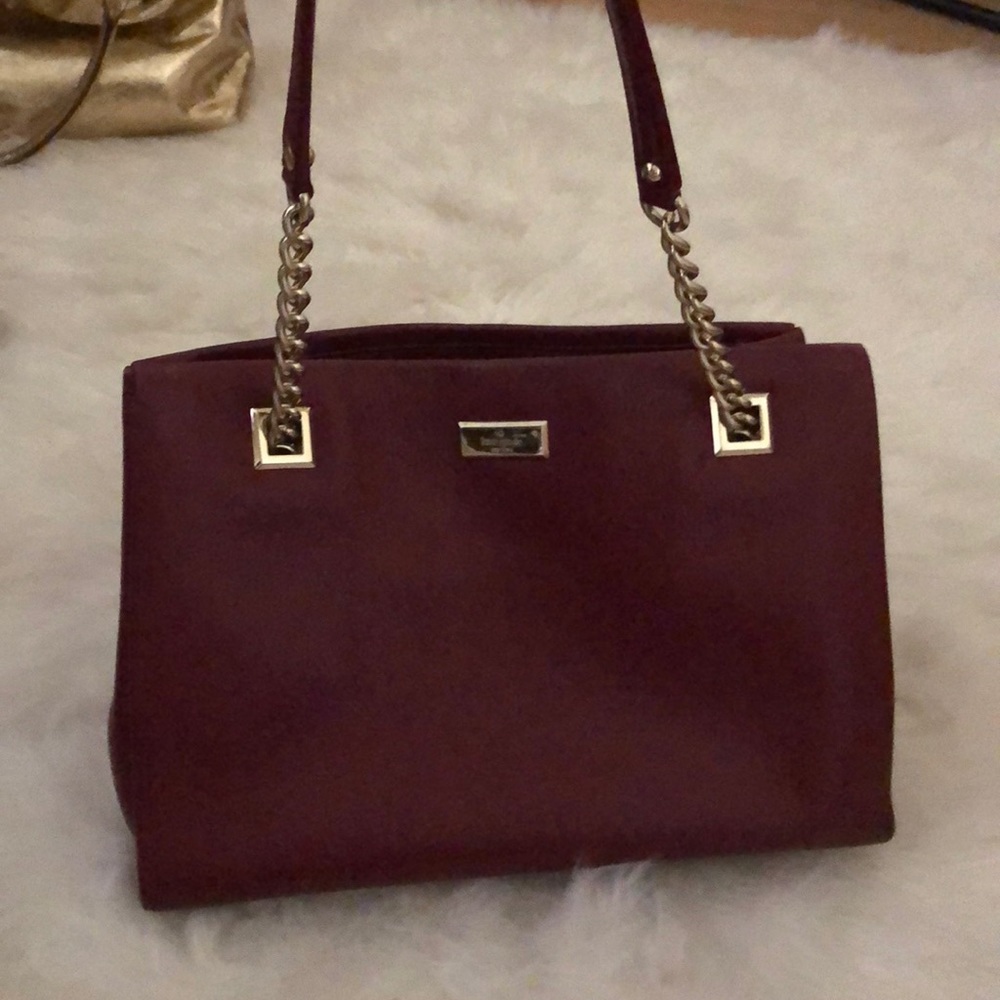 Maroon Kate Spade handbag